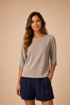 BLUSA JACQUARD IPANEMA BEGE
